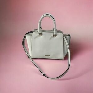 •Rebecca Minkoff• Micro Avery Crossbody Tote White